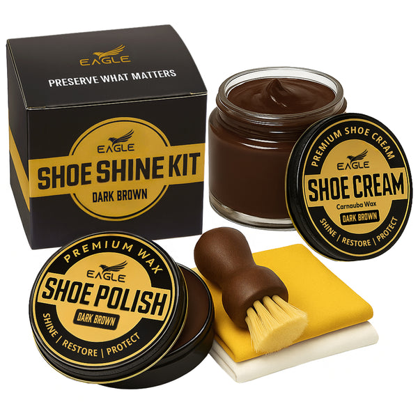 Maximilian Shoe Polish Care Kit Leather Conditioner And Cleaner For Cleaning And Shining Leather Shoes Boots Including Black And Neutral Polish Wax Cleaning Cloth Buffing Brush And Shoe Horn