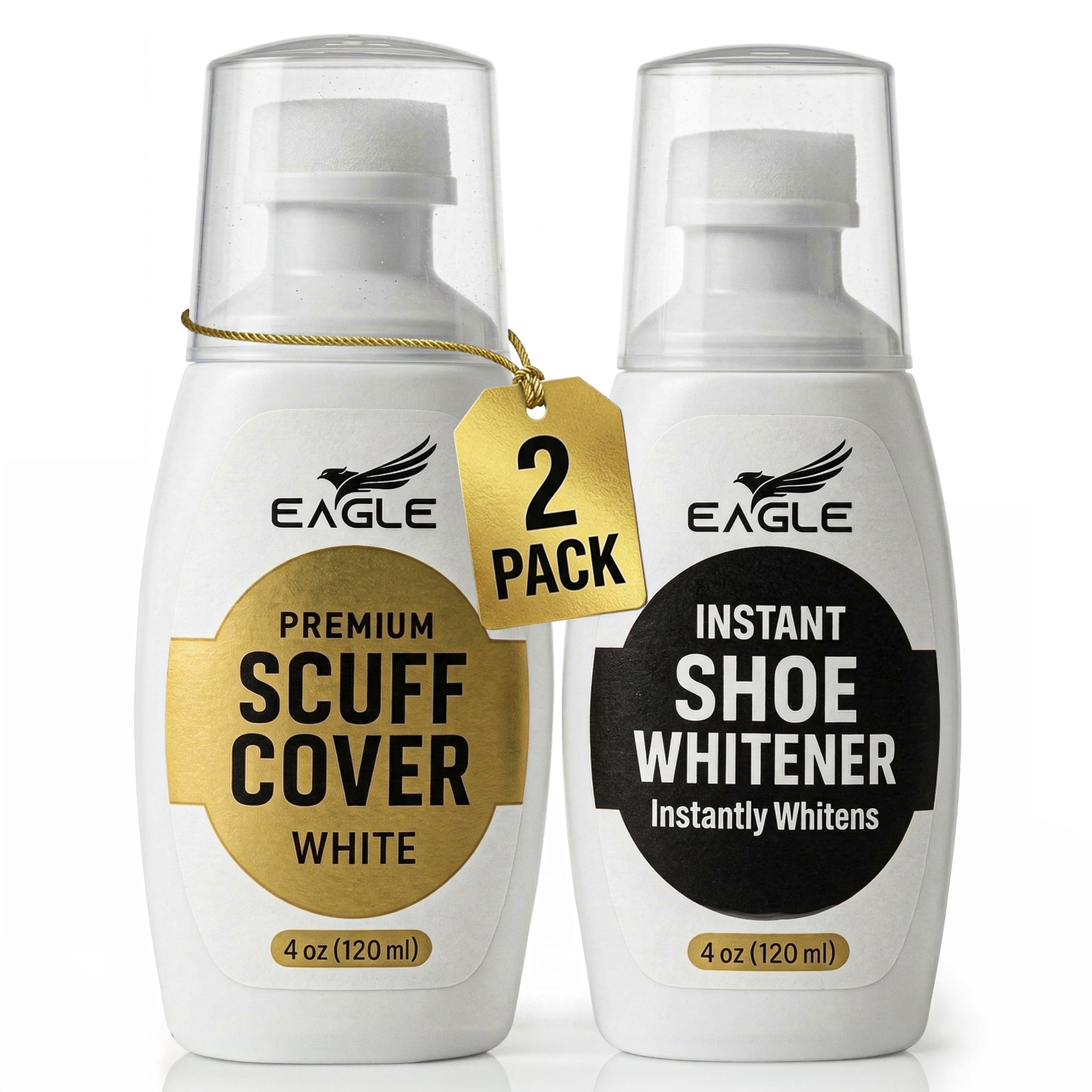 Eagle Sneaker Whitener for Shoes – 2 Pack White Shoe Polish & Scuff Co ...