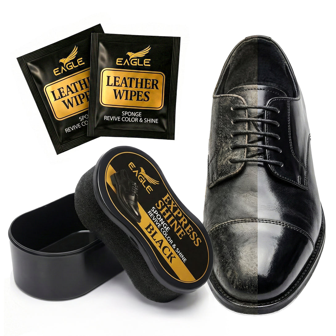 Eagle Shoe Shine Sponge Black – Instant Shine Sponge for Leather Shoes ...