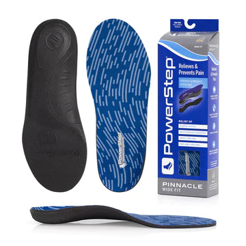 Dark Slate Blue PowerStep Wide Insoles | Wide Feet Arch Support Orthotic, Extra Wide