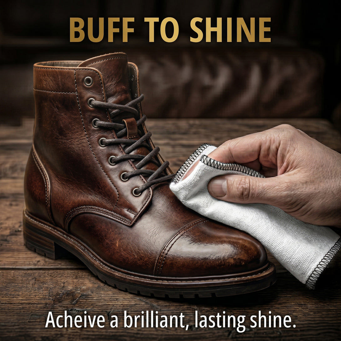Eagle Shoe Cream Polish Kit Brown – 3 Piece Boot & Shoe Polish with Sh ...