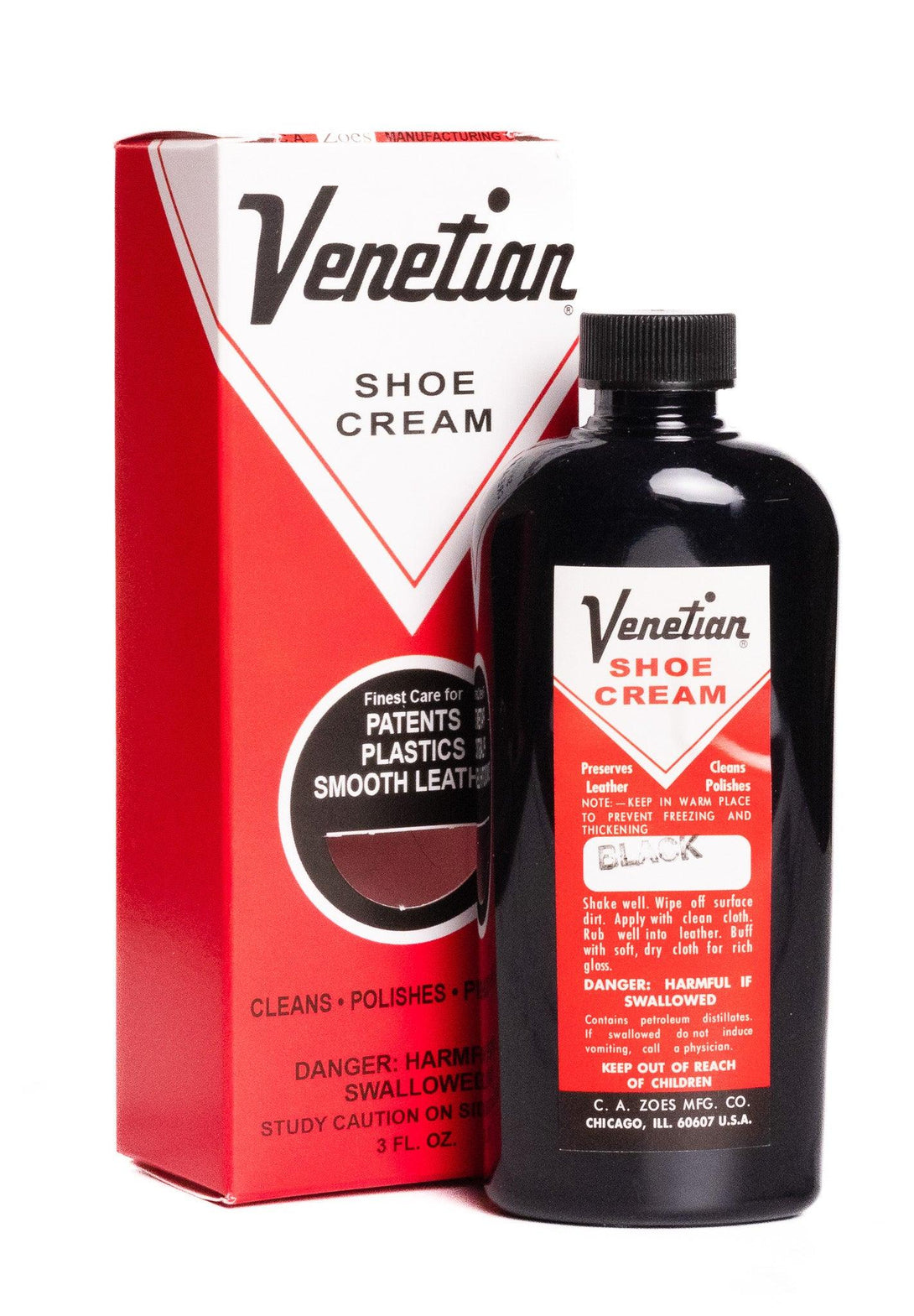 Firebrick Venetian Shoe Cream 3oz (All Colors)
