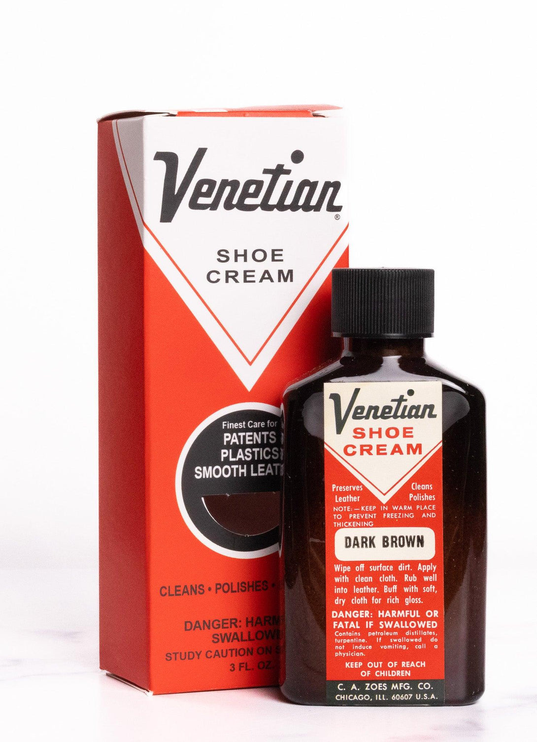 Firebrick Venetian Shoe Cream 3oz (All Colors)