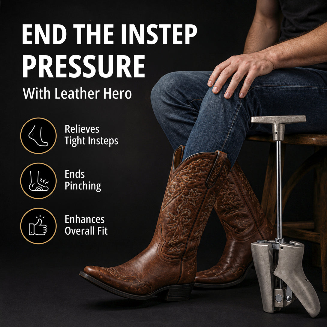 Leather Hero Metal Boot Instep Stretcher and Vamp Raiser - Shoe Stretc ...