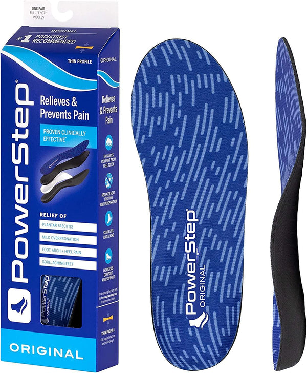 Dark Slate Blue Powerstep Original Full Orthotic Arch/ Heel Support Insoles