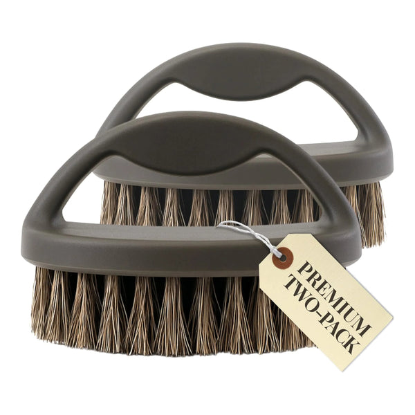 Eagle 2-Pack Beard Brush for Men – Ergonomic Handle Grooming Brushes for Beards & Mustaches – Soft Bristles, Ideal for Beard Balm & Oil – Exfoliating Brush for All Beard Types & Textures