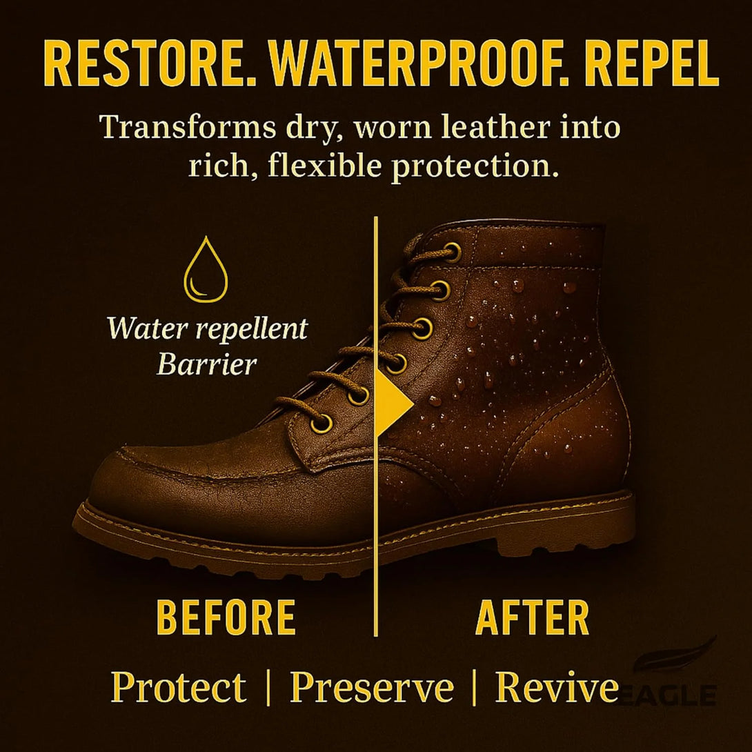 Eagle Boot Wax Waterproofer Conditioner – 4oz Beeswax Leather