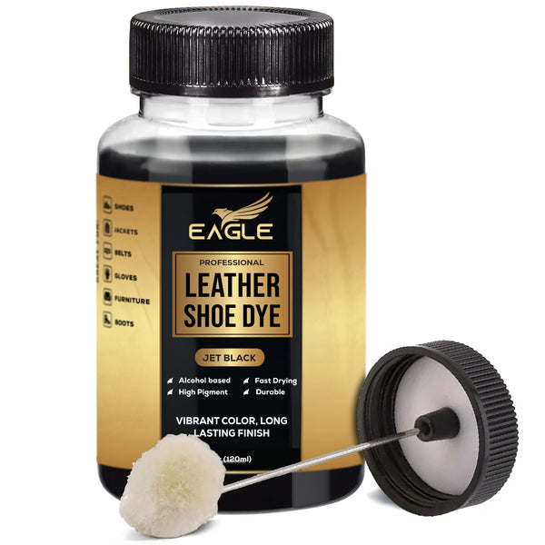 Eagle Leather Shoe Dye - 4 oz | Leather Dye for Shoes, Boots, Furniture & More | Deep Penetrating Stain & Dye