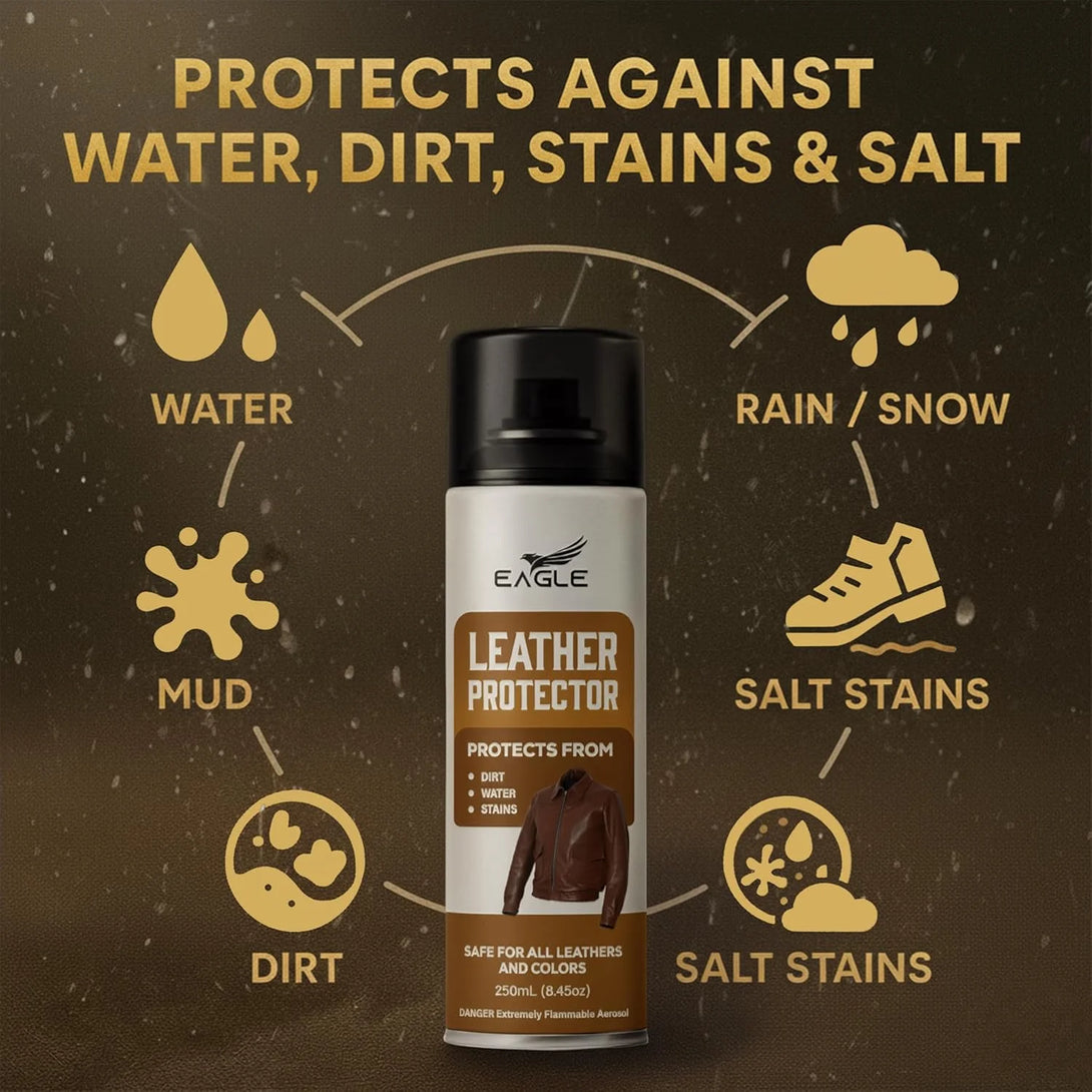 Eagle Leather Waterproof Protector Spray – Leather Water Repellent for ...