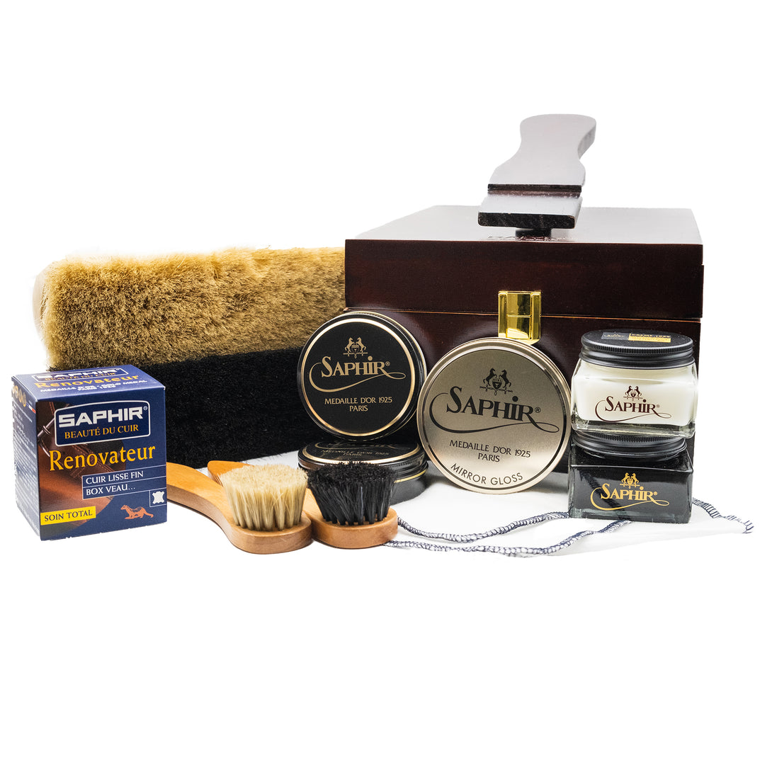 Wheat Saphir Shoe Shine Medaille D'or Complete Kit 12 Piece Set