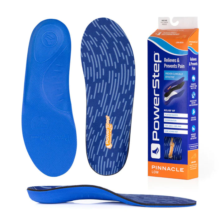 Steel Blue PowerStep Pinnacle Low Insoles