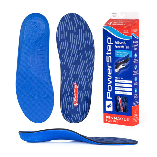 Steel Blue PowerStep Plus Insoles | Ball of Foot Pain Relief Orthotic, Metatarsalgia