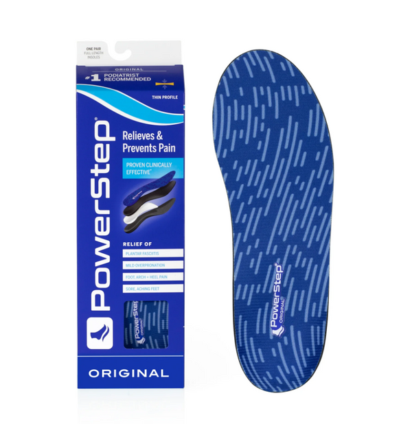 PowerStep Original Full Length Low-Profile Orthotic Shoe Insoles with Arch Support for Plantar Fasciitis