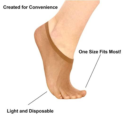 Tan Disposable Try on Socks Beige Slip on socks 144 Pcs