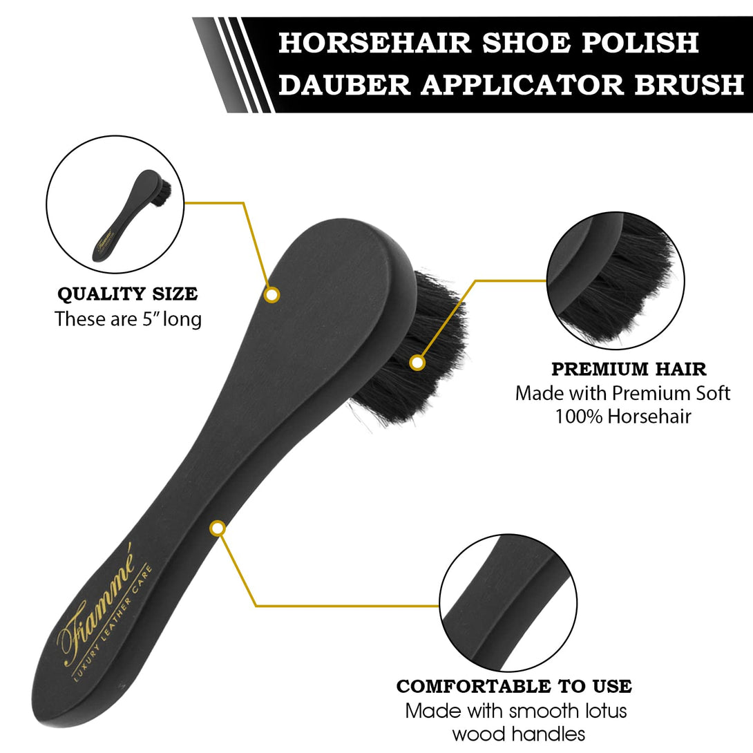 Horsehair Shoe Polish Dauber Applicator Brush Fiamme My Shoe Supplies