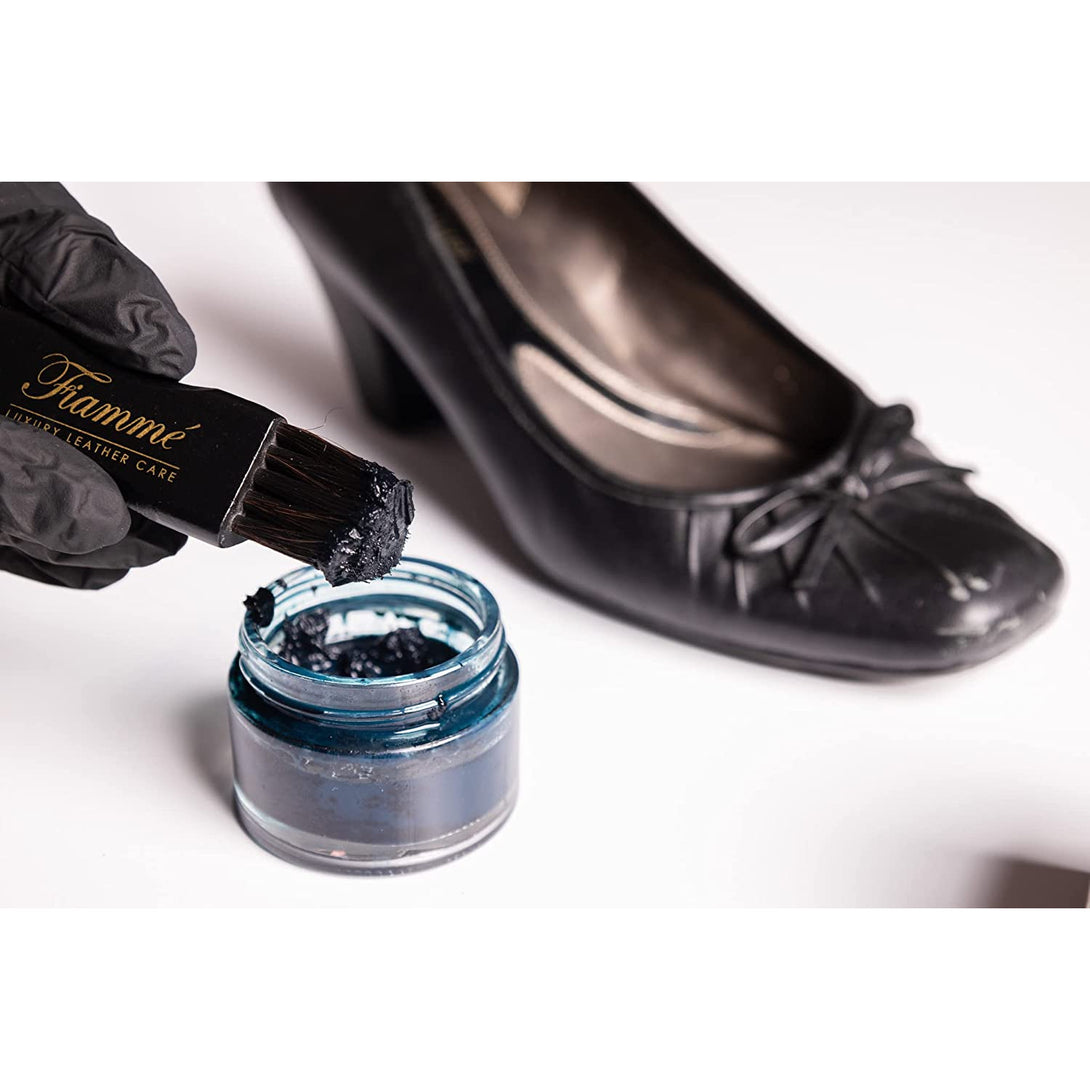 Black Shoe Polish Applicator  Pommadier Jar Dauber