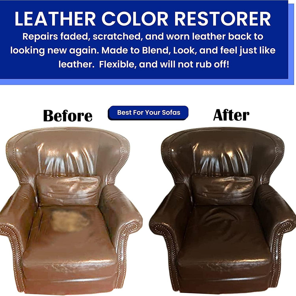 Leather Hero Leather Color Restorer & Applicator- Refinish, Repair, & Renew Leather & Vinyl Sofa, Purse, Shoes, Auto Car Seats, Couch 2oz (Black)