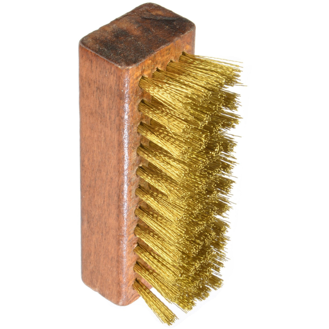 Sienna Brass Suede Shoe Brush- Suede Cleaning Brush 3"