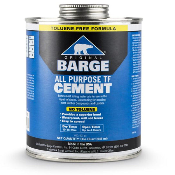 Steel Blue BARGE All-Purpose TF CEMENT Rubber Leather Shoe Waterproof Glue 1 Qt (0.946 L)