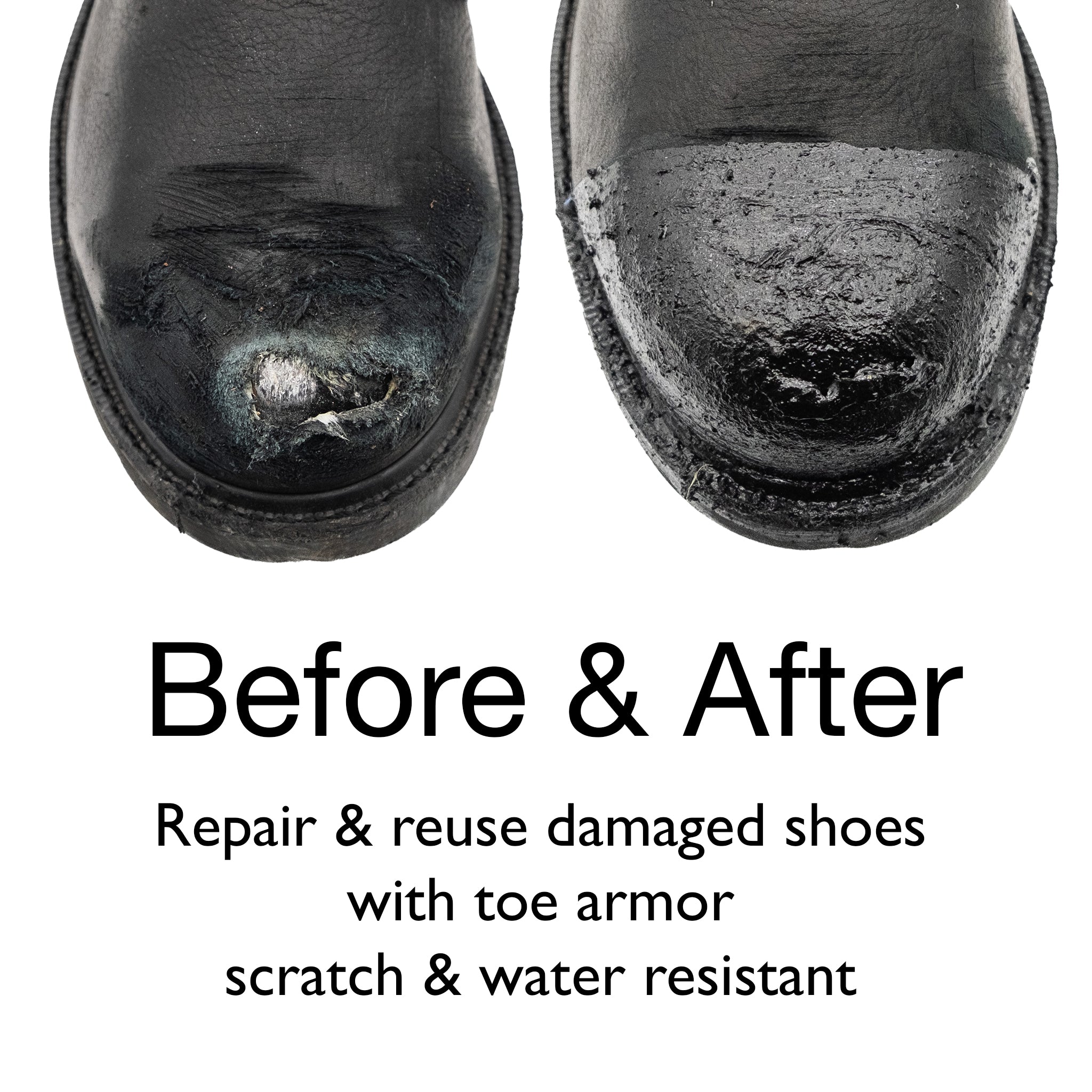 Work Boot Protector Pattern Leather Hero Toe Armor Boot Guard Brush on Work Boot Protector- Gives ...