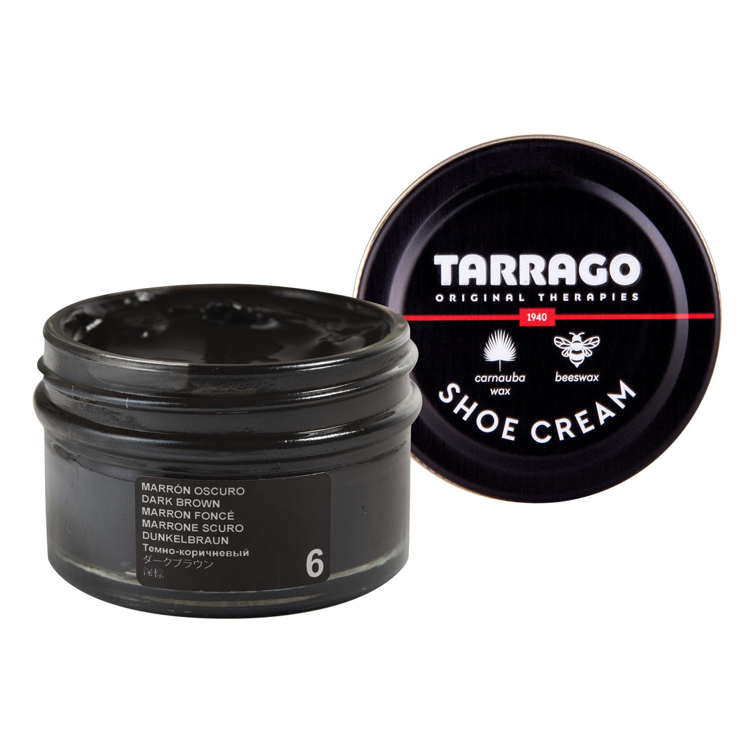Black Tarrago Shoe Cream Leather Polish Jar (50ML) 1.76oz