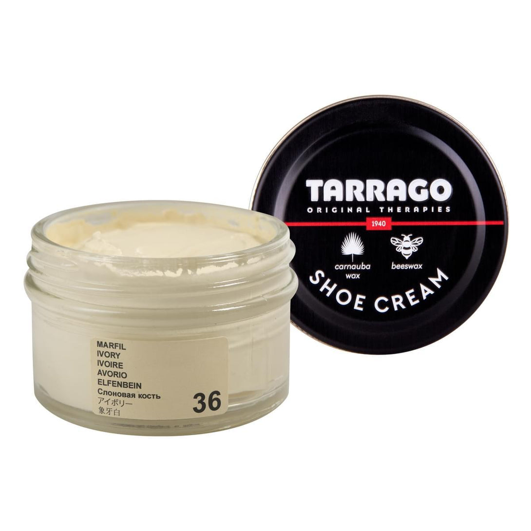 Black Tarrago Shoe Cream Leather Polish Jar (50ML) 1.76oz