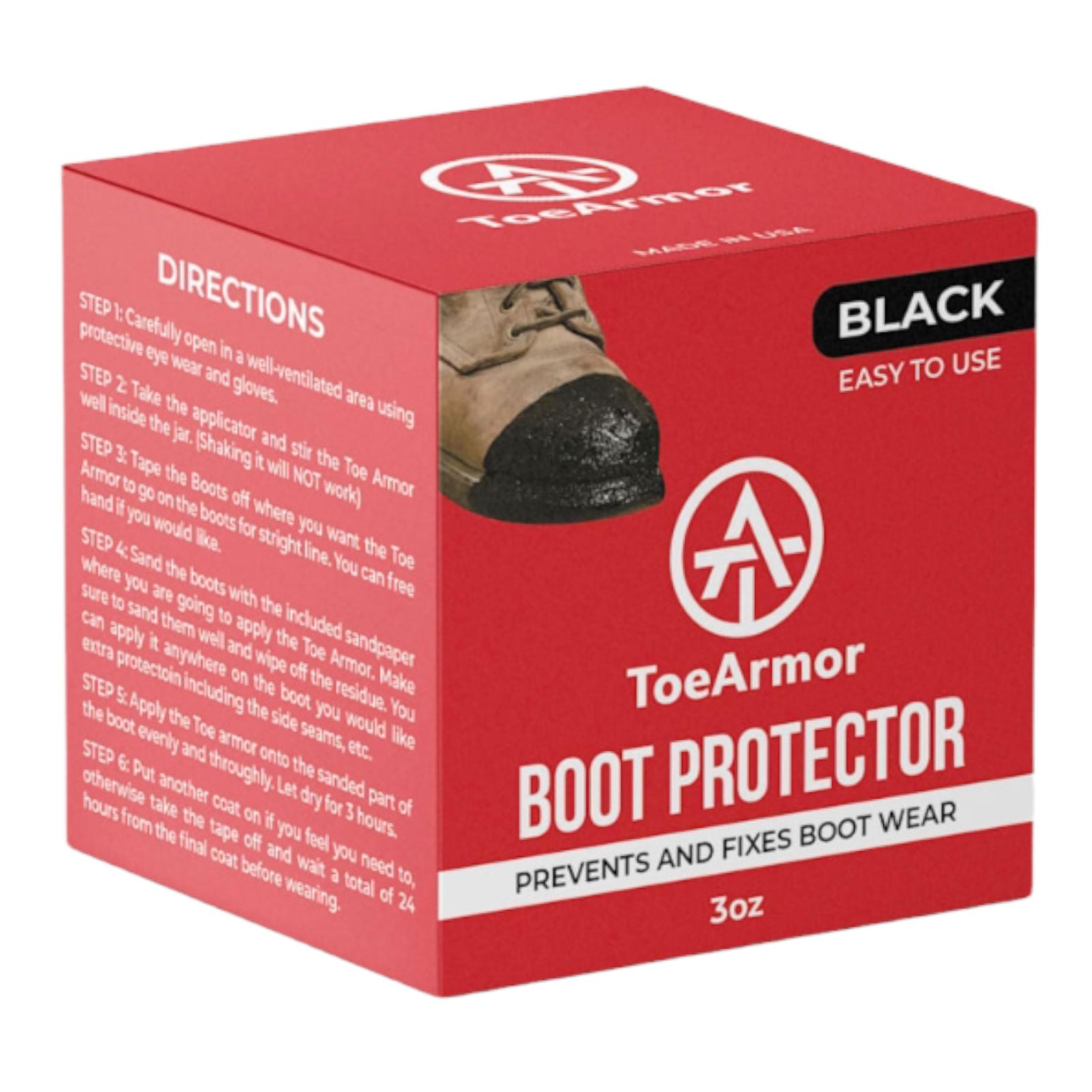 Work Boot Protector Pattern Leather Hero Toe Armor Boot Guard Brush on Work Boot Protector- Gives ...