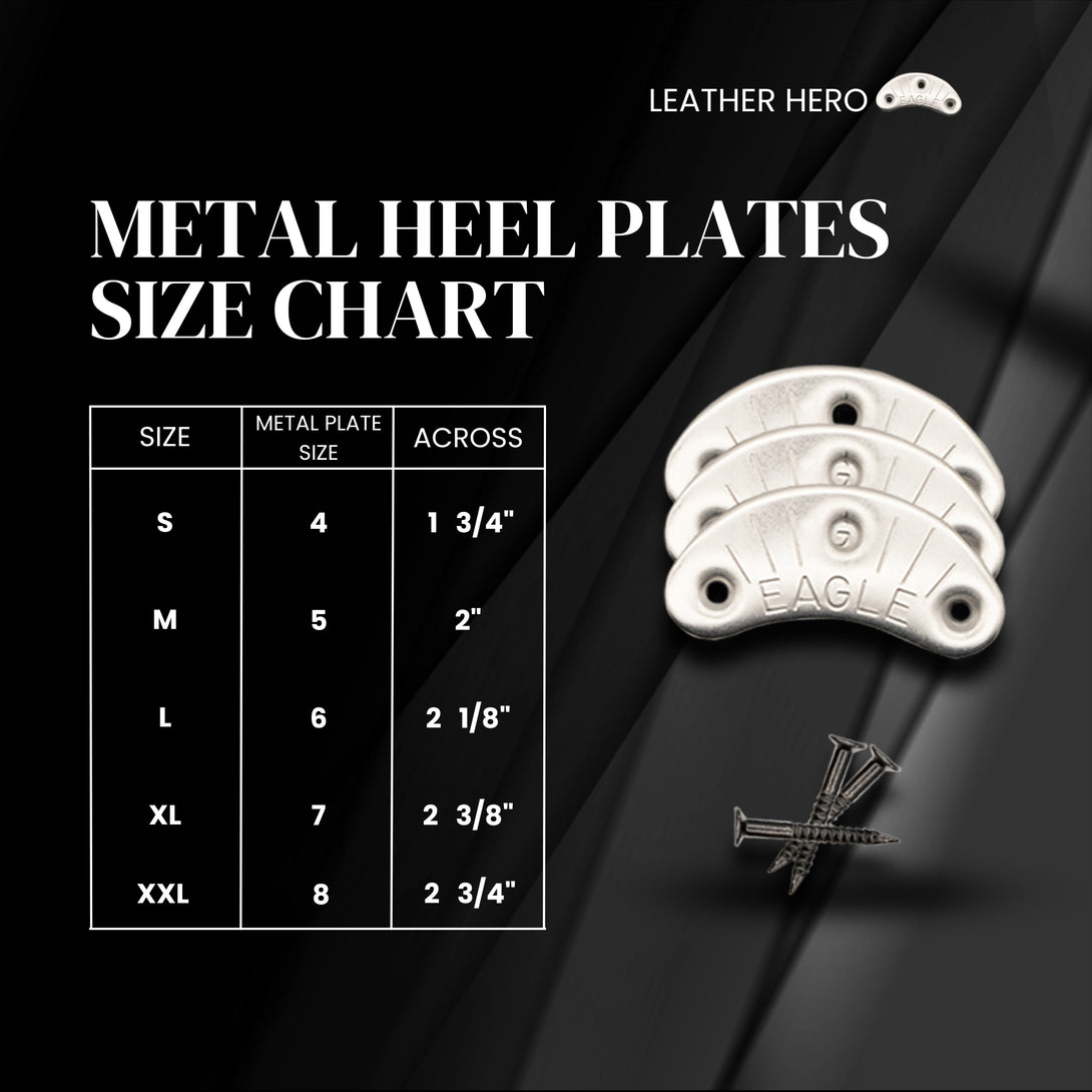 Black 3 Pair EAGLE Metal Shoe Boot Heel/Toe Plates Taps & Threaded Nails