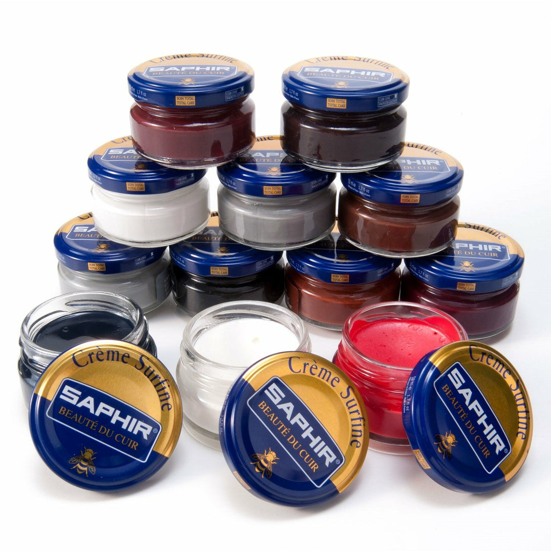 Dark Slate Gray Saphir Professional Cedar Shoe Shine Valet Starter Kit- Choose Your Colors- 5 Piece Set