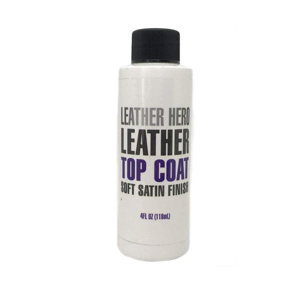 Light Gray Leather Hero Satin Top Coat Leather Sealant Color Restorer 4oz
